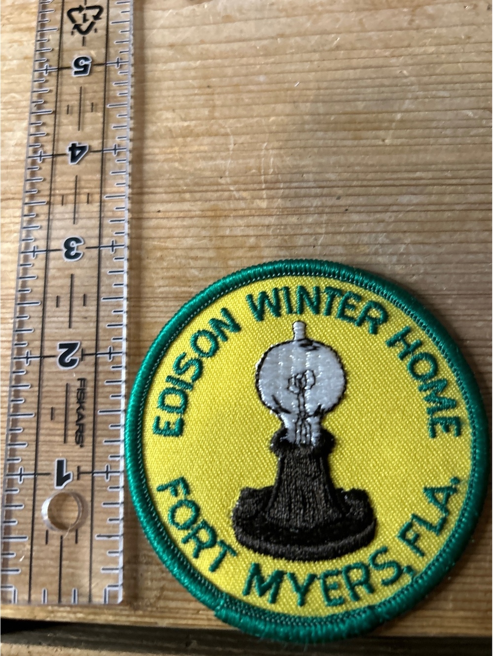 Vintage Edison Winter Home Fort Myers, Fla. Embroidered Patch